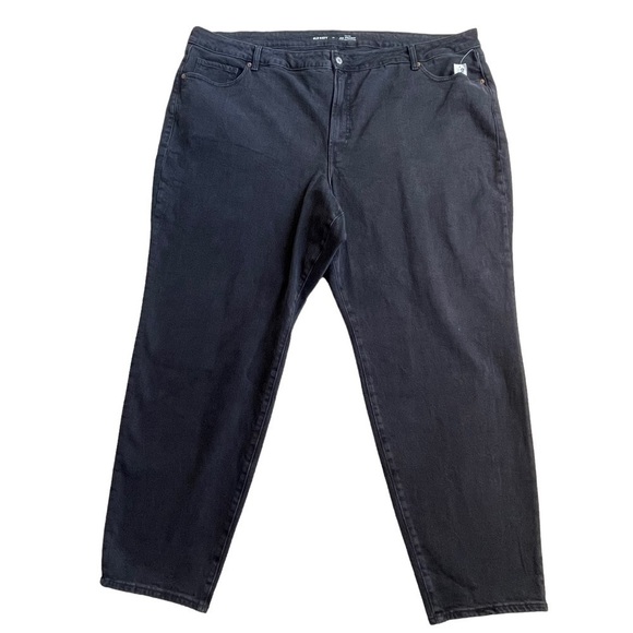 Old Navy Women’s High-Waisted OG Straight Black Jeans Plus Size 28 Mom Denim - Picture 4 of 11